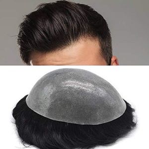 Men’s human hair toupee topper